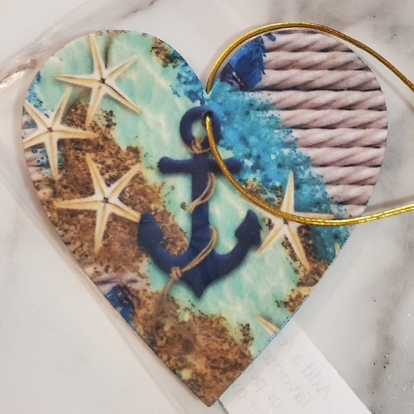 Nautical Theme Anchor Heart Shaped Car Air Freshener - Picture 5 of 5